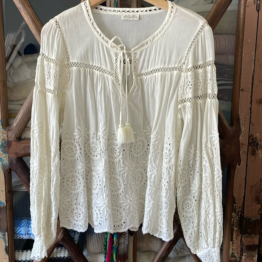 LoveShackFancy Eyelet Embroidered Blouse 🤍